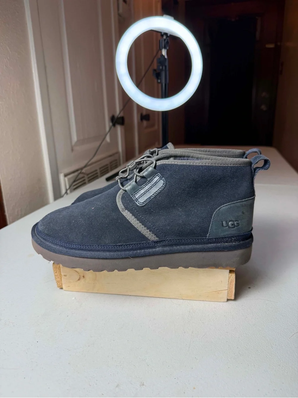 UGG Neumel Ghillie Chukka Lined Boots -Navy Sapphire Suede -US 10